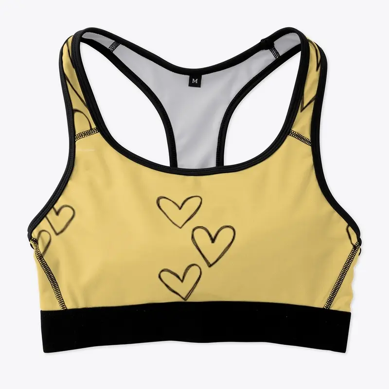 Yellow Heart Sport Top